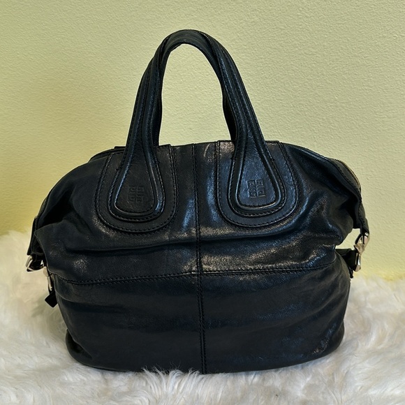 💯 Authentic GIVENCHY Nightingale Black 2way Leather Handbag🍀 - Picture 6 of 13